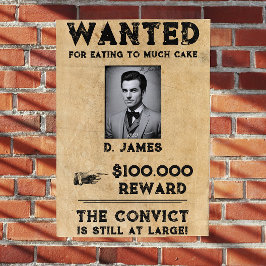 Vintage Roligt Convict Reward önskad Poster