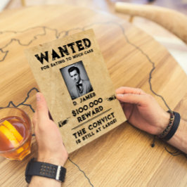 Vintage Roligt Convict Reward önskad Reklamblad