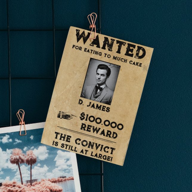 Vintage Roligt Convict Reward önskad Vykort (Skapare uppladdad)
