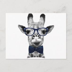 Vintage roligt Giraffe Vykort