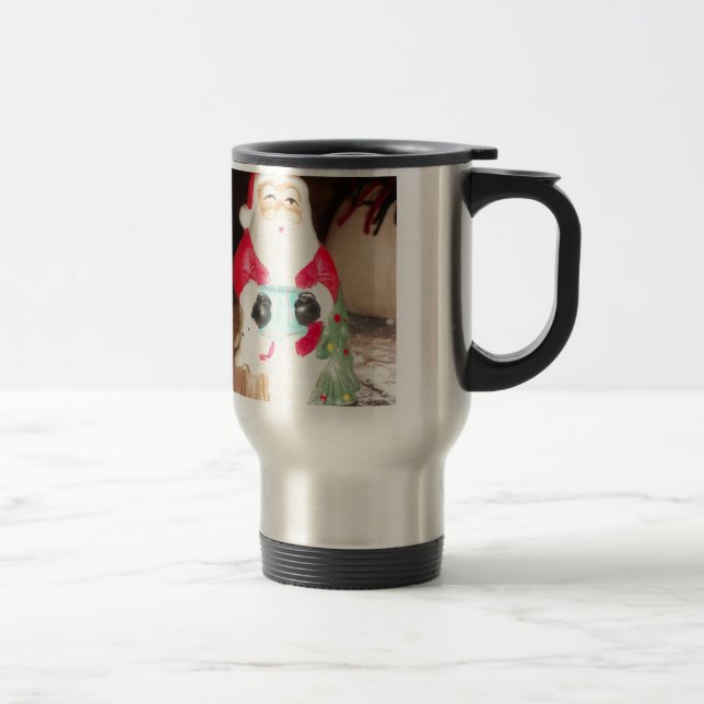 Vintage Roligt Santa with Snö Art Print Resemugg (Höger)