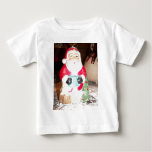 Vintage Roligt Santa with Snö Art Print T-shirt