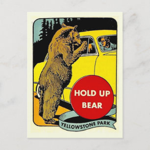 Vintage roligt Yellowstone Park Vykort