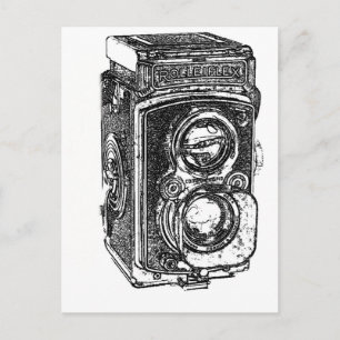 Vintage Rolleiflex Camera Vykort