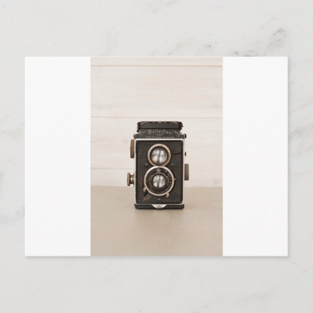 Vintage Rolleiflex Twin-linskamera Vykort (Framsida)