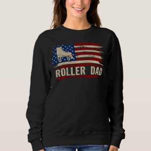 Vintage Roller Pappa American USA flagga Sports Sk T Shirt