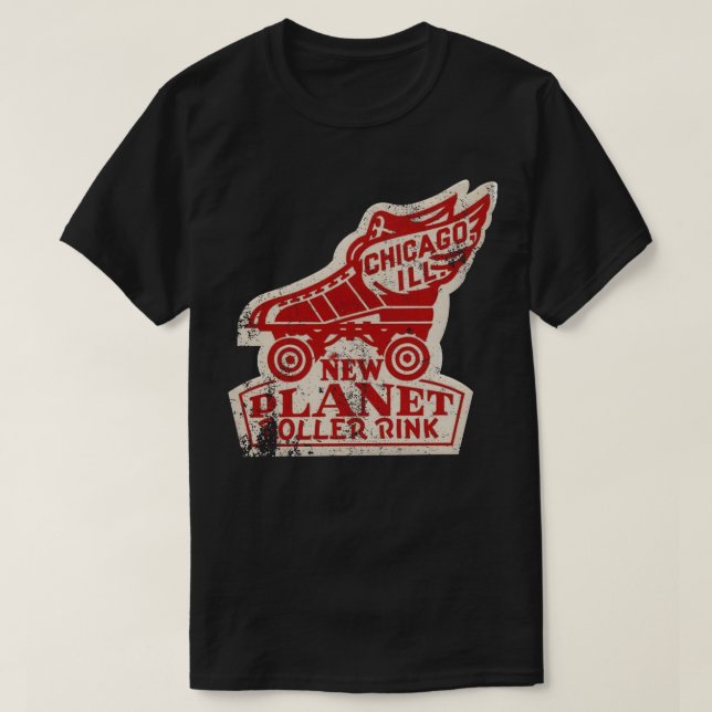 Vintage Roller Skating Rink T Shirt (Design framsida)