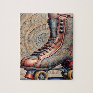 Vintage Roller skriker konst. Pussel