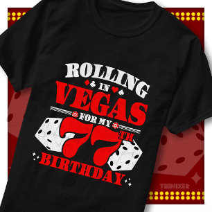 Vintage Rolling I Vegas 77-årsfest T Shirt