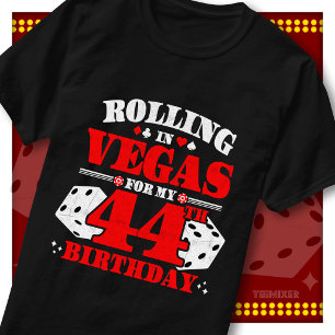 Vintage Rolling In Vegas 44-årsfest T Shirt