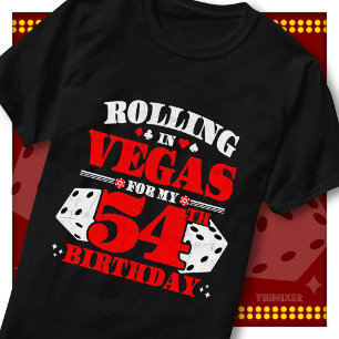 Vintage Rolling In Vegas 54-årsfest T Shirt