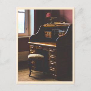 Vintage Rolltop Desk Photo Vykort