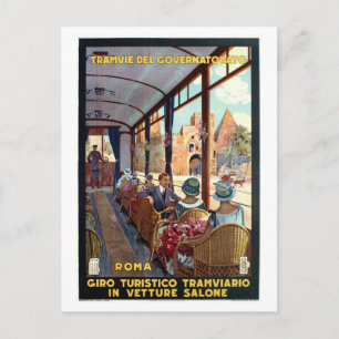 Vintage Rom 1920-talets italienska reseaffisch Vykort