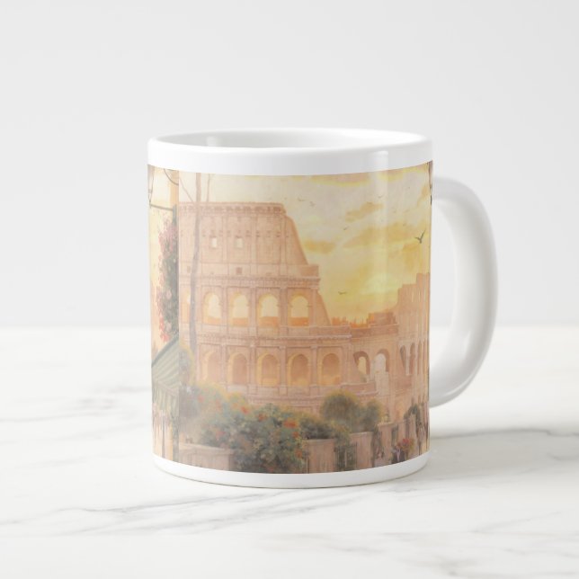 Vintage Rom Colosseum Keramisk Kaffemugg Jumbo Mugg (Framsida höger)