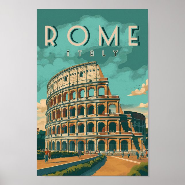 Vintage Rom Colosseum Poster (Framsidan)