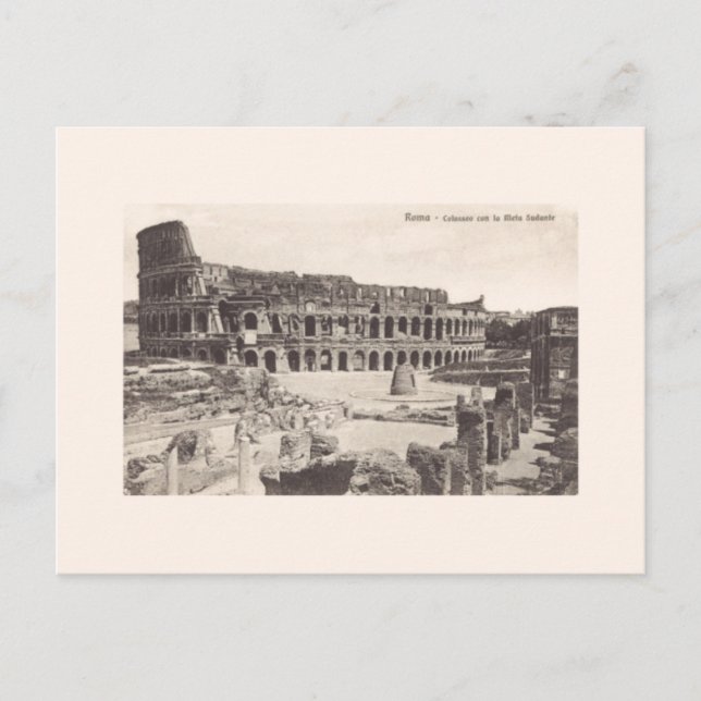 Vintage Rom Colosseum vykort (Framsida)