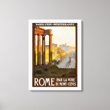 Vintage Rom Italien eller Roma Italienska reseaffi