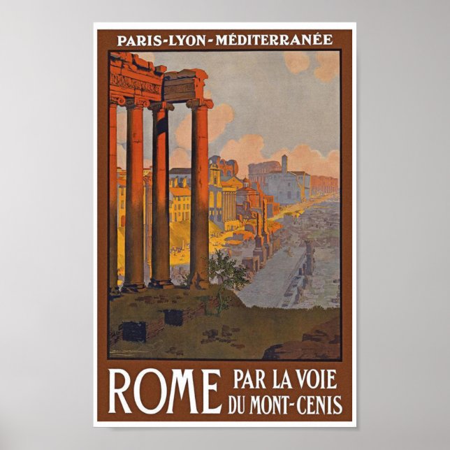 Vintage Rom Travel Poster (Framsidan)