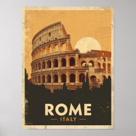 Vintage Rom Travel Poster