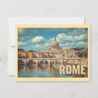 Vintage Rom Travel Vykort