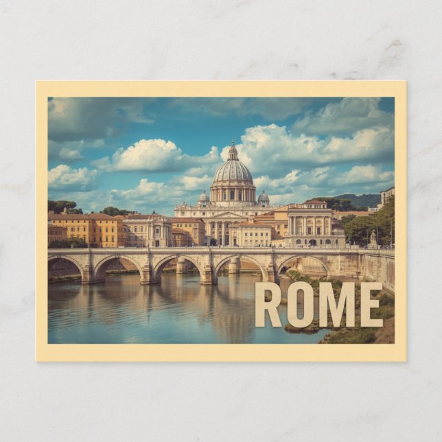 Vintage Rom Travel Vykort (Framsida)
