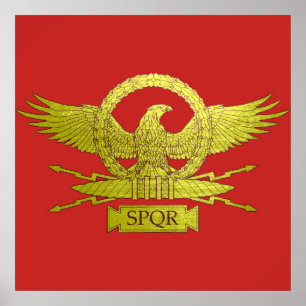 Vintage Roman Legion Insignia Poster