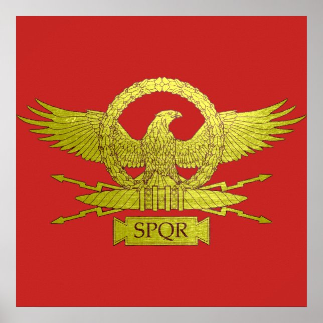 Vintage Roman Legion Insignia Poster (Framsidan)