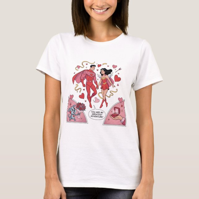 Vintage Romance Art T-Shirt (Framsida)