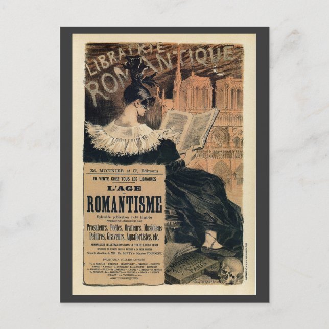 Vintage Romantic bokar ad Vykort (Framsida)