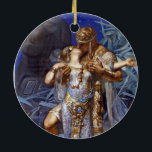 Vintage Romantic Couple Anthony och Cleopatra Kiss Julgransprydnad Keramik<br><div class="desc">Klassisk Vintage Anthony och Cleopatra Kissing och i Kärlek. Det klassiska älskare Anthony och Cleopatra är kanske världens mest berömd par i kärlek. Denna vackra bild av Anthony och Cleopatra i älskare skapades 1902 av berömd illustrator J.C. Leyendecker. De två älskare är insnärjda, hon står framför honom, båda ansikte utåt...</div>