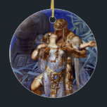 Vintage Romantic Couple Anthony och Cleopatra Kiss Julgransprydnad Keramik<br><div class="desc">Klassisk Vintage Anthony och Cleopatra Kissing och i Kärlek. Det klassiska älskare Anthony och Cleopatra är kanske världens mest berömd par i kärlek. Denna vackra bild av Anthony och Cleopatra i älskare skapades 1902 av berömd illustrator J.C. Leyendecker. De två älskare är insnärjda, hon står framför honom, båda ansikte utåt...</div>