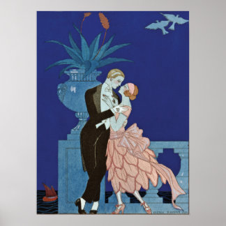 Vintage Romantic Couple ~ Oui Poster