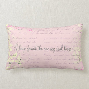 Vintage Romantic Damask med Bible Verse Lumbarkudde