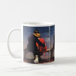 Vintage Romantic Kärlek, Romantik vid stranden Kaffemugg