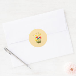 Vintage Romantic Meadow – Soft Watercolor Floral  Runt Klistermärke