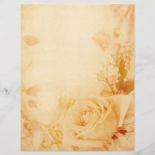 Vintage Romantic Ro Parchment Letterhead