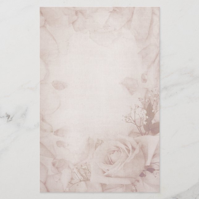 Vintage Romantic Ro Stationery Brevpapper (Framsida)