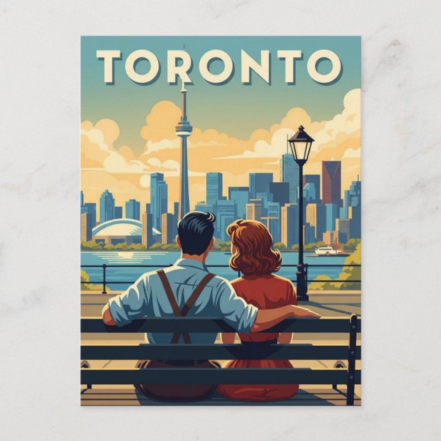 Vintage Romantic Toronto Canada Travel Vykort (Framsida)