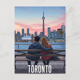 Vintage Romantic Toronto Canada Travel Vykort