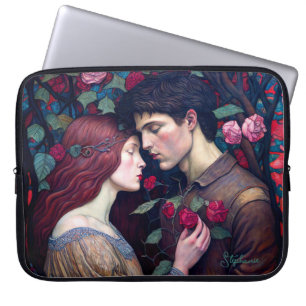 Vintage Romantik Älskare par Laptop Fodral