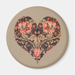 Vintage Romantik Blommigt Heart Magnet