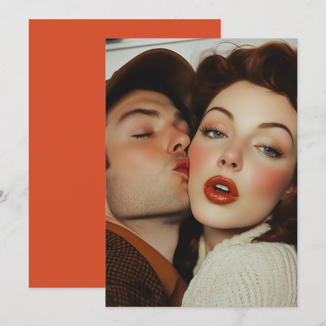 Vintage Romantik Inbjudningar (Fram/baksida)