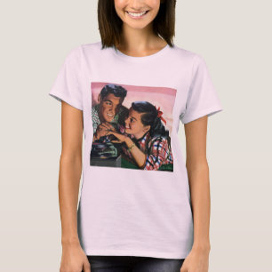 Vintage-romantik, kära skolpojkvänner t shirt
