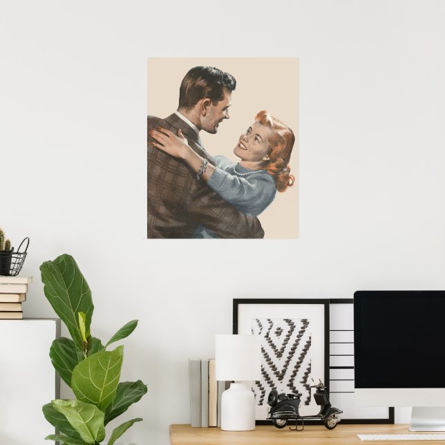 Vintage Romantik Newlyweds ska vi dansa? Poster (Hemmakontoret)