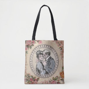 Vintage Romantik par: Antique Ro Girly Kärlek Tygkasse