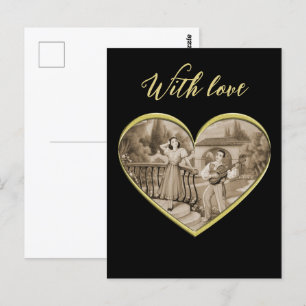 Vintage Romantik par, man och kvinna kärlek Vykort