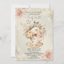 Vintage Romantisk Chic Möhippa Inbjudningar