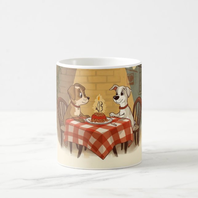Vintage romantisk middagsinbjudan kort kaffemugg (Center)
