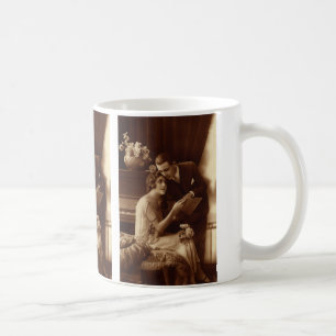 Vintage romantisk musik, kärlek och romantik älska kaffemugg