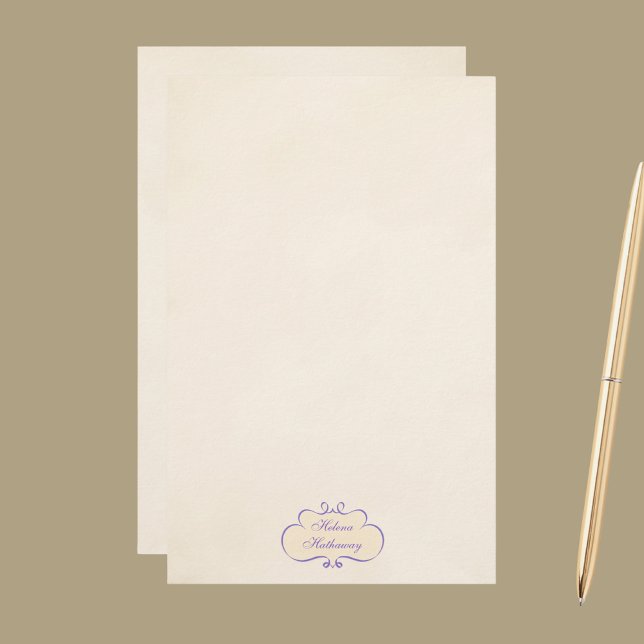 Vintage Romantisk Namnsköld Brevpapper (Skapare uppladdad)
